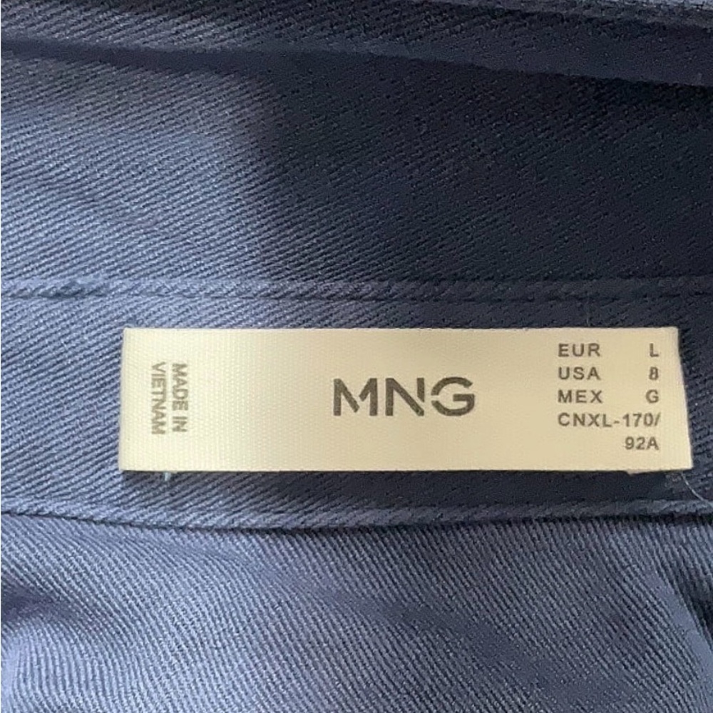 Mango Navy Long Sleeve Midi Dress - Size 8 - Quiet Luxury - Picture 6 of 6